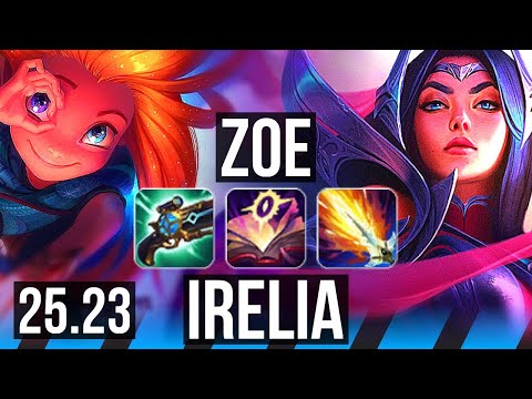 ZOE vs IRELIA (MID) | 14/3/19, Legendary, 44k DMG | KR Master | 25.23