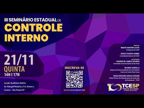 III Seminário Estadual do Controle Interno - 21/11/2024