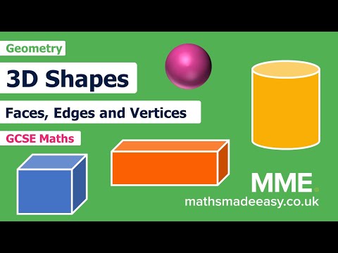 Geometry - 3D Shapes, Faces, Edges and Vertices