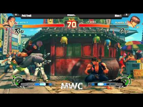 PxG Troll (Ryu) vs TG|DG Nice 1 (Guy) MWC 20th - SSF4 AE 2012