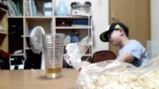 後半　ポップコーン早食い