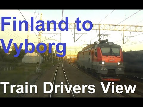 Почти из Финляндии в Выборг в кабине машиниста поезда | Finland - Vyborg train driver`s view