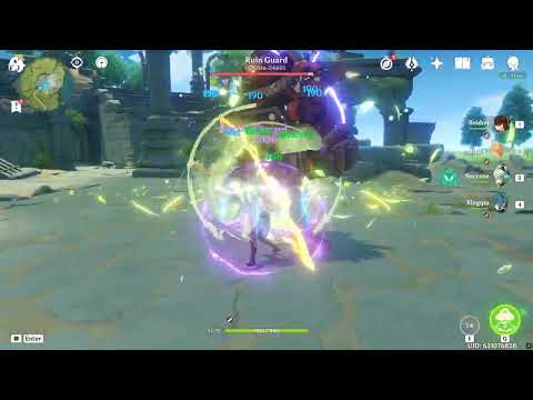 Dendro Traveler, Xingqiu, Beidou, Sucrose rotation (Hyperbloom)