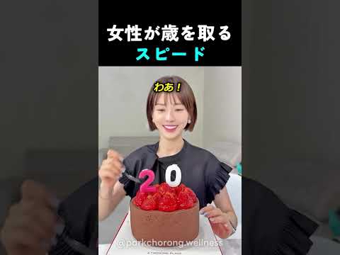 女性が歳を取るスピード