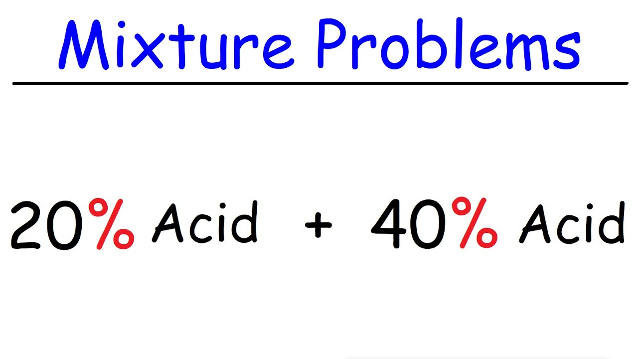 Mixture Problems