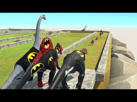 TEAM BATMAN DINOSAURS DEATH RUN TOUR - Animal Revolt Battle Simulator