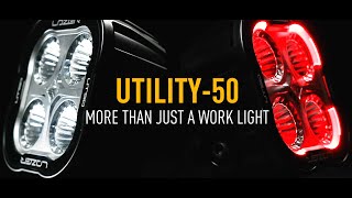 LED pracovní světlo LAZER UTILITY-50, s funkcí červeného pozičního světla a majáku (strobo), 5000lm, 10-32V, ECE R10