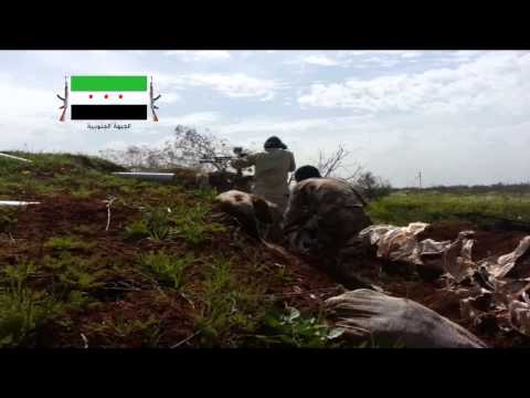 استهداف مقرات النظام بالدوشكا من قبل الفيلق الأول على جبهة عتمان في محافظة درعا