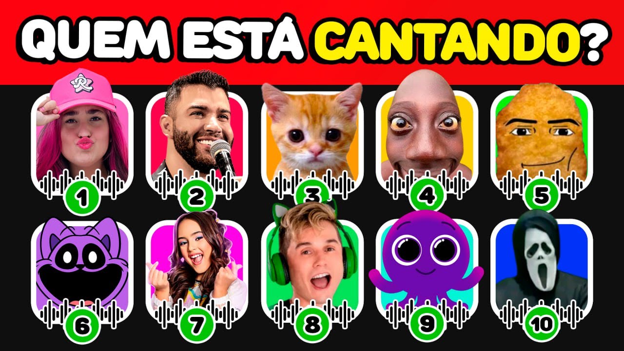 🔊Adivinhe Quem Está CANTANDO?🎤🎵 TIKTOK DESAFIO MUSICAL   Emilly vick, Bolofofos, Gato Galactico