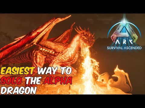 How to SOLO the ALPHA Dragon in ARK Survival Ascended #ark #arksurvivalascended #alphadragon