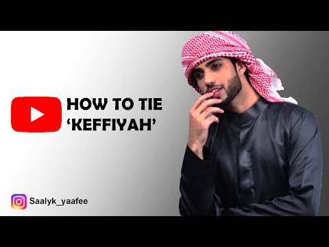 How to tie keffiyeh/ shemagh/ head scarf in right way/ tutor...