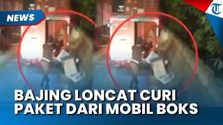 AKSI KOMPLOTAN Bajing Loncat Curi Paket dari Mobil Boks di Cilincing, Jakarta Utara