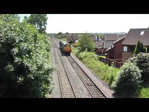 DRS Class 20 No's 20309 + 20303 on 0Z20 Crewe Coal Sidings - York Parcel Sidings on 23.6.14 - HD