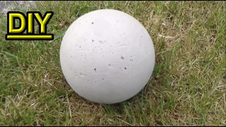 How to make a Concrete Garden Sphere out of a Plastic Ball / DIY Garden Decor Ideas - Tutorial