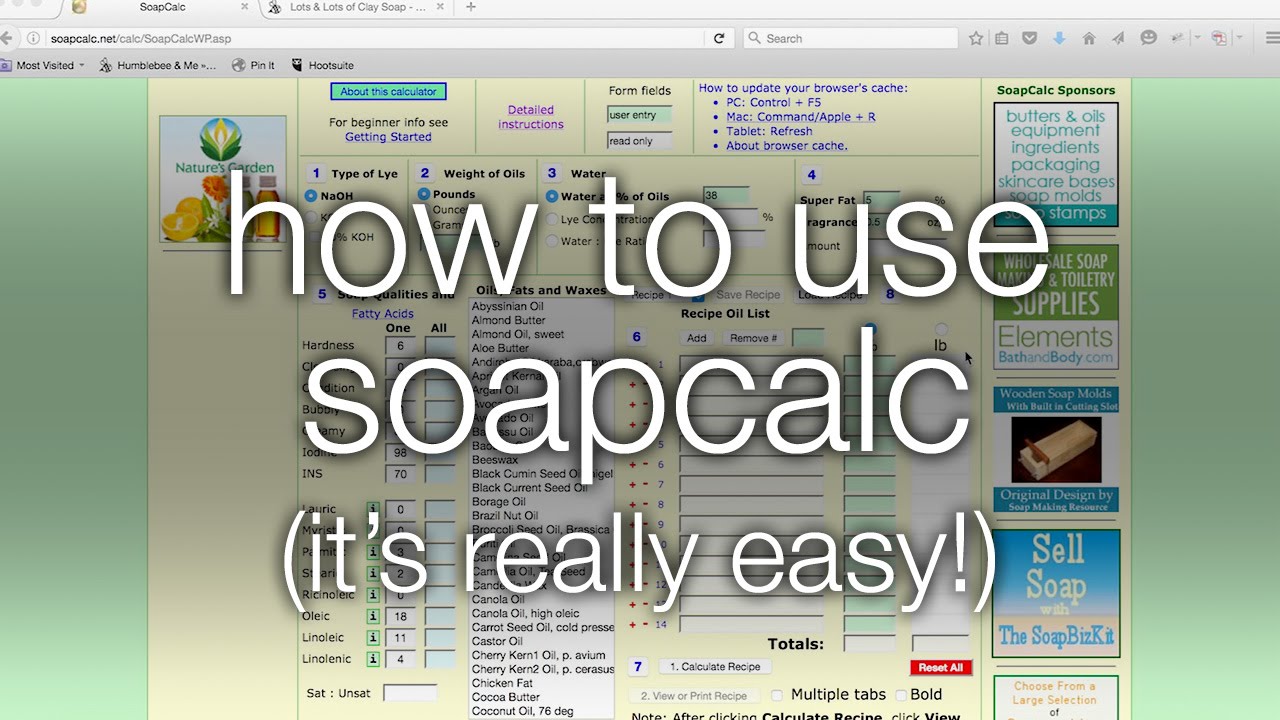 How to Use SoapCalc (it's easy!)