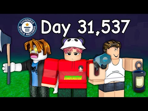 Can 3 YOUTUBERS Set A WORLD RECORD  In 99 Nights In The Forest 
