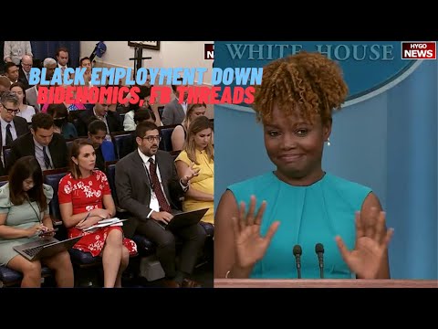 KJP Blames 'Noisy Data' as Black Employment Falls 635,000 in Three Months; Dodges on China, Threads, and Climate