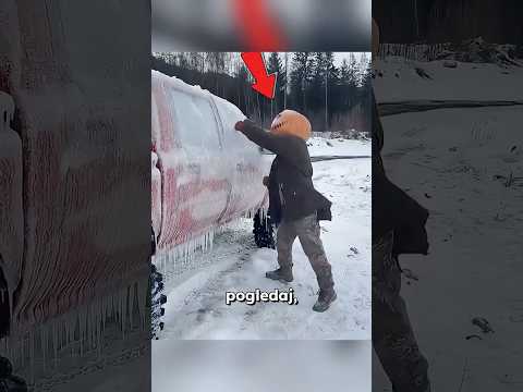 Čovek Vozi Kroz Led ❄️ #shorts