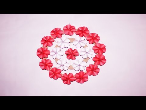 How To Make Paper Flower Wall Hanging_ diy wall hanging with paper By_ Life Hacks 360 Video