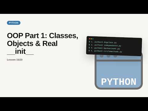 Python Web Development Basic Series Oop Part 1 Classes Objects Real __init__