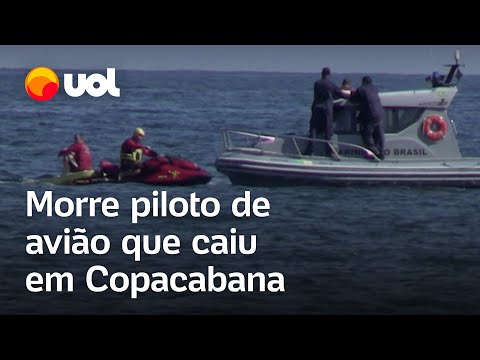 Piloto morre após avião cair no mar em Copacabana