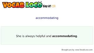 Video thumbnail for accommodating