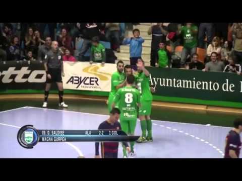 Gol de Dani Saldise (2-2) en el Magna Gurpea - FC Barcelona Lassa. J25 1ªDiv