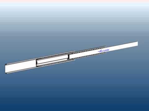 Full Extension Drawer Slide | Accuride Accuride drawer slide on a blue faded background.
