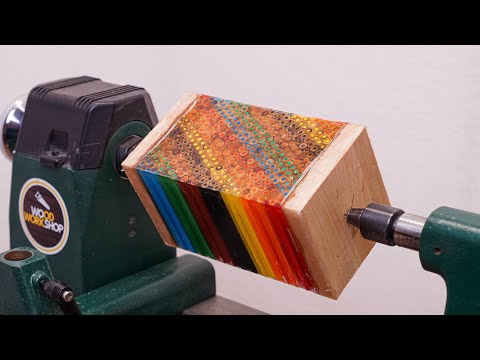 Woodturning - Pencils Rainbow