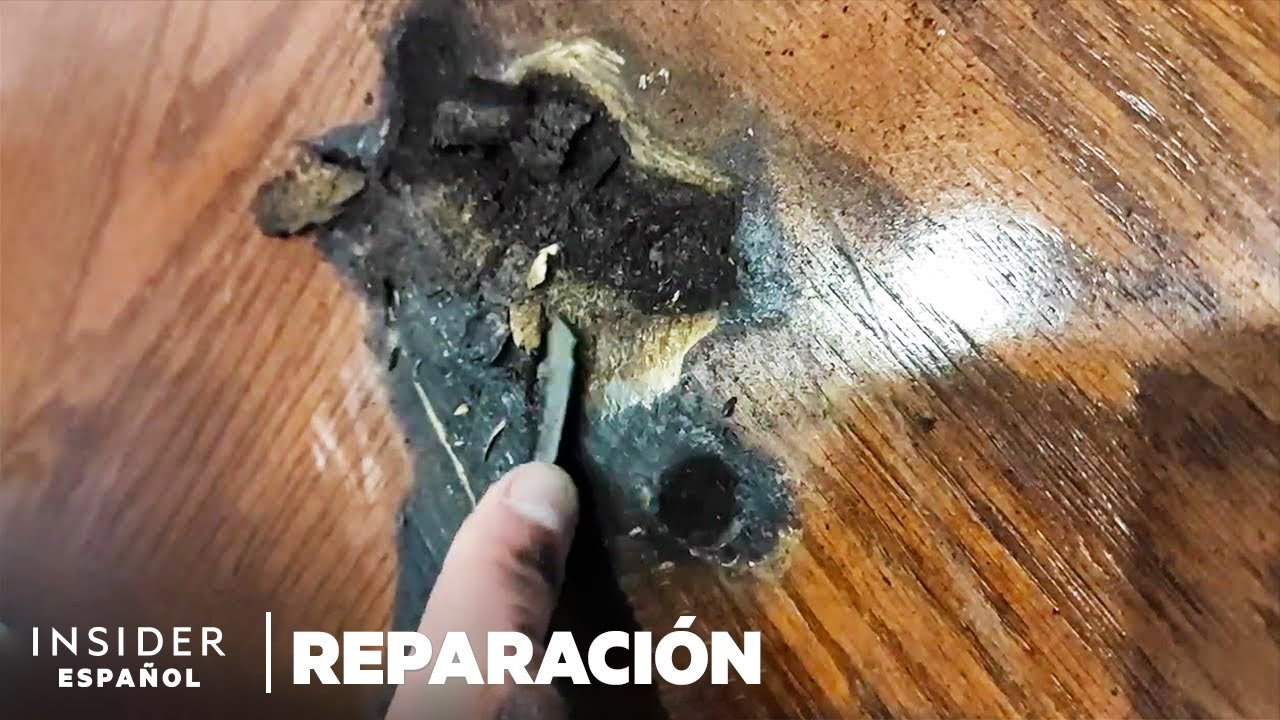 Cómo se restaura profesionalmente una mesa quemada | Reparación | Insider Español