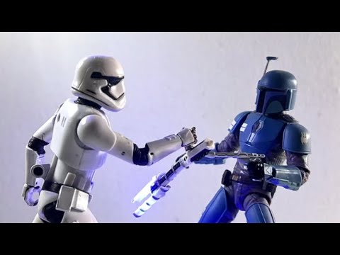 Star Wars Stop Motion - Mandalorian vs Stormtroopers
