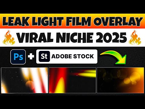 Viral Niche 2025! 🔥 Create Leak Light Film Dust & Scratched Overlay in Photoshop | 10,000+ Downloads