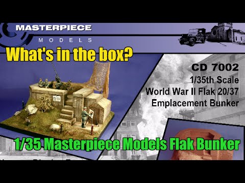 What's in the box?  1/35 Masterpiece Models WWII Flak emplacement bunker