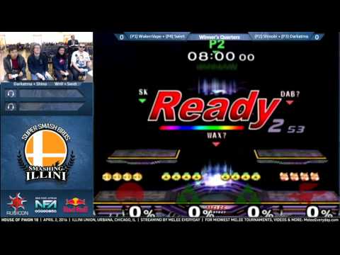 House of Paign 10 - WakenVape & IX | Sveet vs. Shinobi & Darkatma - SSBM - Doubles Winner's Quarters