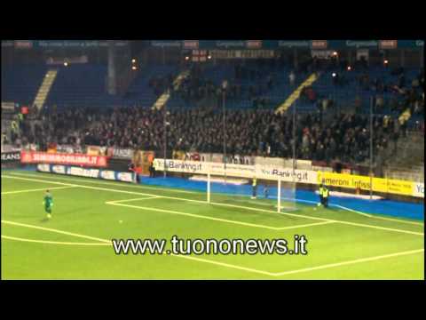 23-1-2015 Novara-Alessandria: il tifo degli ultras dell'Alessandria
