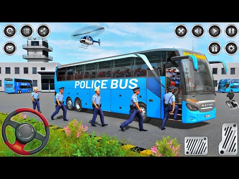 US Police Bus Driving Simulator - Offroad Transport Duty Driver 3D - Android Gameplay