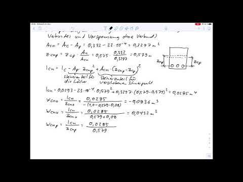 Ermittlung der Querschnittswerte und Spannungsermittlung (Aufg17 WiSe17/18)