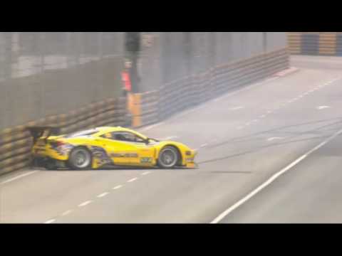 FIA GT World Cup 2016. Qualifying Macau Grand Prix. Pasin Lathouras Crash
