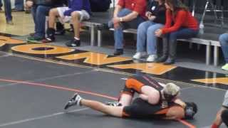 preview picture of video 'Mitchell Golke (portage) vs. Noah Currier (verona) 126'