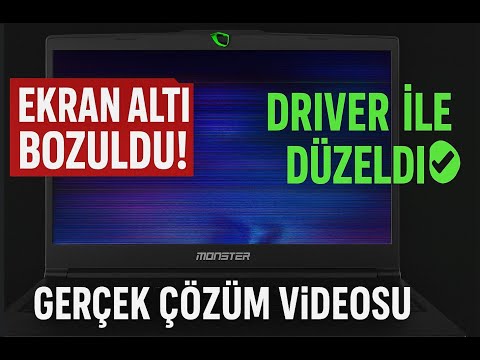 Monster Notebook Ekran Bozuldu! İşte Driver ile Kesin Çözüm 💻 (Titreme, Çizgi, Renk Sorunu)