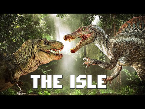 Кошмарим Спинозавра,охотимся на ютарапторов - Прогулки Рексов - The Isle.