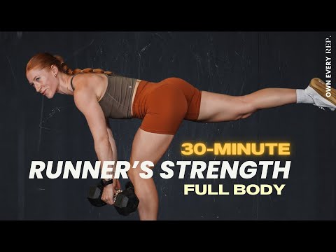 30 Min. MUST-TRY Strength Workout for Runners | Knee Stability, Single Leg Work & Core w/ DBs