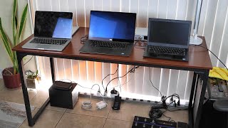Video thumbnail for Coleshome Computer Desk 55", Modern Simple Style Desk for Home Office, Desk,Teak | My Work From Home by Busy Gadgets