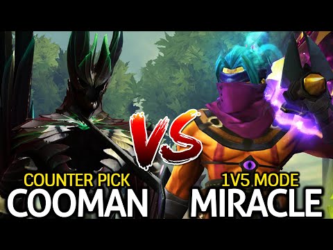 MIRACLE Anti Mage 1v5 Mode Against COOMAN Terrorblade Dota 2
