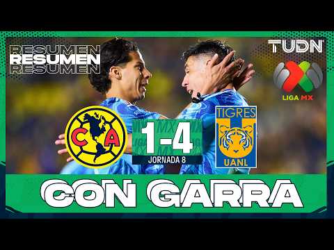 Resumen y goles - América 1-4 Tigres | Liga MX - J8 CL2026 | TUDN