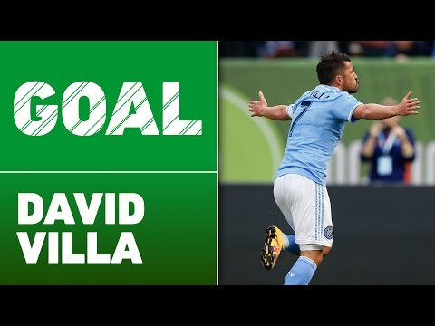 Video: David Villa volleys in sensational goal from Andrea Pirlo corner kick to help New York City win