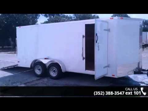 7 x16 New! Enclosed Trailer w/ Rear Ramp as low $84/mont...