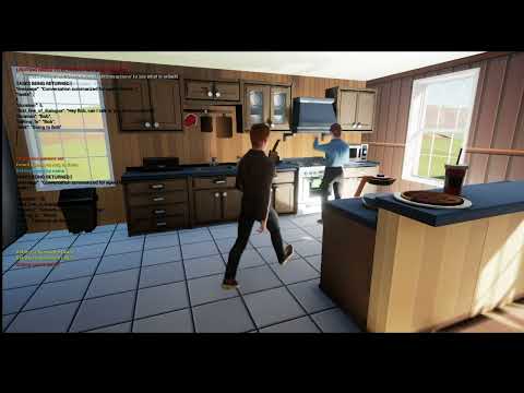 Bob finally cleans the kitchen!! Generative NPCs in unreal engine 5.