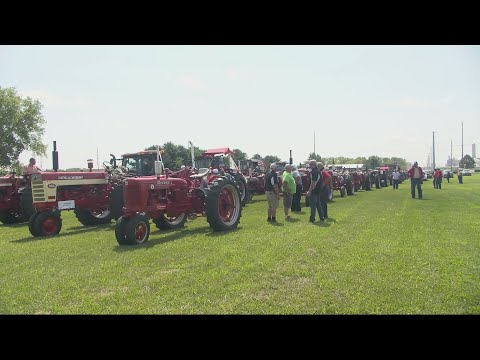 Tractor parade at Farm Progress celebrates histories of Farmall tractors