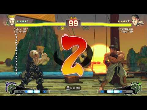 Ryukichikun [Ryu] vs ACE・EIRIN [Guile] SSF4 Japanese Online Ranked Matches - TRUE-HD